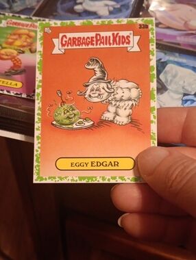 Garbage Pail Kids Eggy Edgar Trading Card - Orange & Green